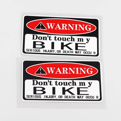 Nhãn dán cảnh báo ô tô YJZT Don't Touch My Bike CS6027 dán decal ô tô