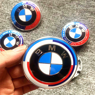 Kỷ niệm 50 năm sửa đổi nhãn dán BMW New Car Bente, nhãn trước và nhãn sau 3 Series 5 Series Z4x5 miếng dán phản quang ô tô biểu tượng xe ô tô
