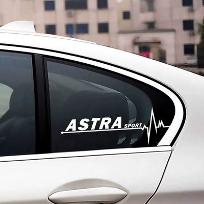 Xe ô tô kính cửa sổ sửa đổi xe ô tô cá tính trang trí latte sáng tạo ASTRA hợp thời trang cơ thể tam giác dán cửa sổ đề can dán xe ô tô