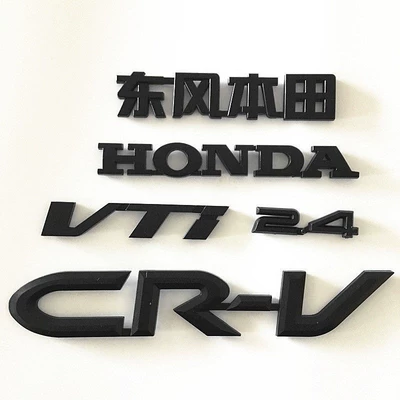 decal xe oto Dongfeng Honda cũ logo CRV 2.4 VTI Chữ tiếng anh tiêu chuẩn Dongfeng Honda cốp đen logo lô gô ô tô dán đổi màu xe ô tô