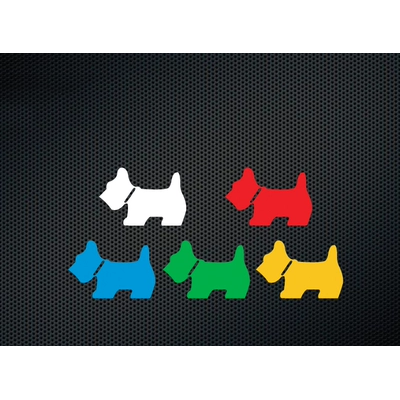 Miếng dán phản quang Parkour phía sau miếng dán phản quang an toàn phản quang 99% hình con chó con hoạt hình cá tính miếng dán xe tem xe oto logo xe ôtô