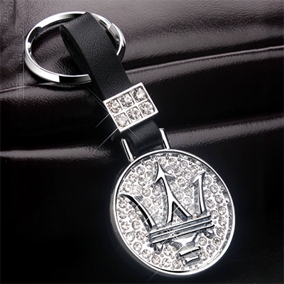 Xe Keychain Creative Leather Maserati Ghibli Chủ tịch GT High -end nam và nữ kim cương kim cương logo các hãng xe oto logo các hãng xe