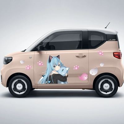 Phim hoạt hình anime mèo Shizuku dán thân xe dán xe xuất hiện xe dán xe thân xe sáng tạo cá tính dán xe dán xe ô tô
