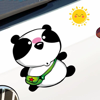 Zhuo Cheng Panda School Cartoon Scratch Crad tem xe oto 4 chỗ