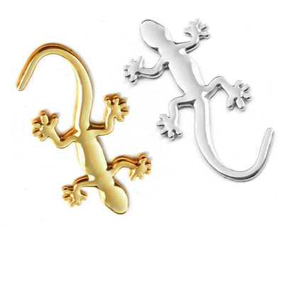 Đồ trang trí xe hơi Daquan xe đuôi -To -Earth Geckon Pure Metal Sticker lo go xe hoi lô gô các hãng xe oto