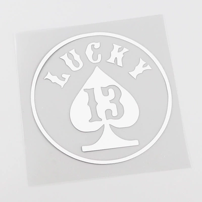 Nhãn dán ô tô cá tính sáng tạo YJZT Nhãn dán hình cơ thể may mắn LUCKY 13 HY3108 decal dán xe ô to