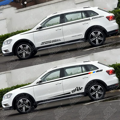 Đặc biệt sử dụng cho Volkswagen Langjing sửa đổi vòng eo tùy chỉnh xe ô tô dán cơ thể kéo hoa cá tính sáng tạo đề can xe logo của các hãng xe hơi