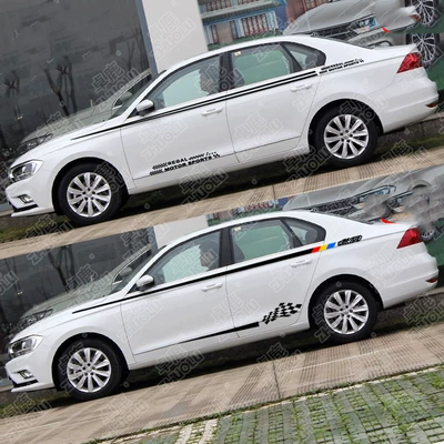 Đặc biệt sử dụng cho Volkswagen Bora sửa đổi vòng eo tùy chỉnh xe ô tô dán cơ thể kéo hoa cá tính sáng tạo đề can xe thương hiệu logo xe hơi decal ô tô