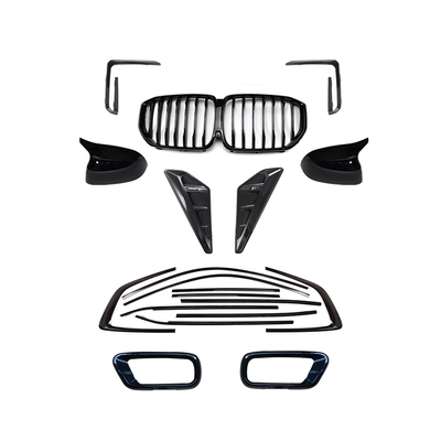 Thích hợp cho BMW X5 môi trước sửa đổi X5L lưới nanh lá bên mang phụ kiện thể thao phụ kiện trang trí Black Warrior nẹp cao su cửa kính gat nuoc xe oto