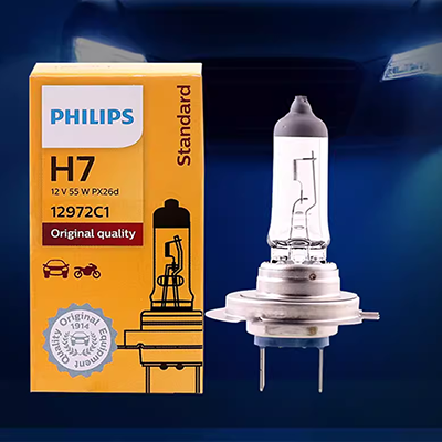 đèn led trần ô tô Đèn pha Philips Đèn pha ô tô bóng đèn H7H4H1H11HB3 chùm tia sáng thấp bóng đèn halogen 12V24V đèn led xe ô tô gương xe