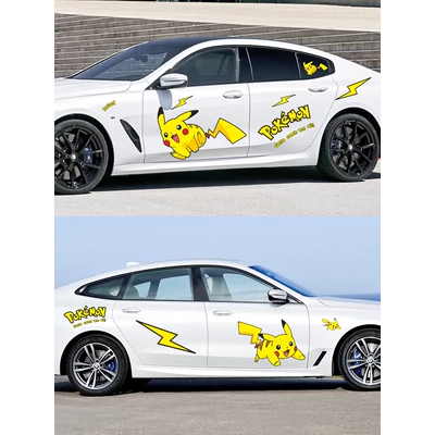 Pikachu miếng dán xe ô tô dễ thương ngộ nghĩnh vui nhộn hình dán hoạt hình nổi tiếng internet cá tính sáng tạo miếng dán xe decal dán xe ô to tải