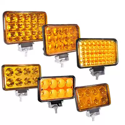 Đèn pha xe tải đèn led 12V 24V siêu sáng chống sương mù ánh sáng kỹ thuật xẻng xe nâng máy xúc sửa đổi đèn sương mù ánh sáng vàng gương chiếu hậu đèn xe ô tô