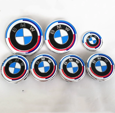 logo các loại xe ô tô Kỷ niệm 50 năm sửa đổi nhãn dán BMW New Car Bente, nhãn trước và nhãn sau 3 Series 5 Series Z4x5 dán xe oto tem dán xe oto