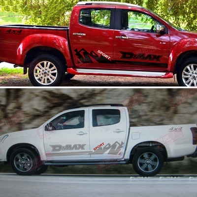 Giang Tây Isuzu d-max xe bán tải nhãn dán nghệ thuật pha cà phê DMAX Suzu mở rộng thân váy bên sửa đổi nhãn dán trang trí xe hơi logo xe ôtô