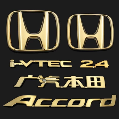 lo go xe hoi Áp dụng cho tiêu chuẩn xe Accord thế hệ thứ tám phía trước dạng lưới 2.4IVTEC tiêu chuẩn chữ Anh phía trước và phía sau đuôi vàng logo dán decal xe oto decal dán xe ô to