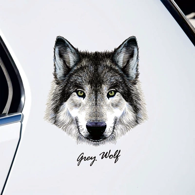 Miếng dán xe hơi vật tổ sói đầu sói cá tính cho ô tô, xe máy, xe điện, đồ trang trí sáng tạo để chống trầy xước, miếng dán thân xe logo các loại xe ô tô tem xe hơi