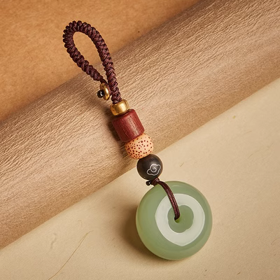 thảm taplo Ping một chiếc khóa xe khóa Keychain Mặt dây chuyền cổ xưa -end Jade Jade Menquisite mặt dây chuyền nam và nữ trang sức đệm ghế văn phòng nuoc hoa oto