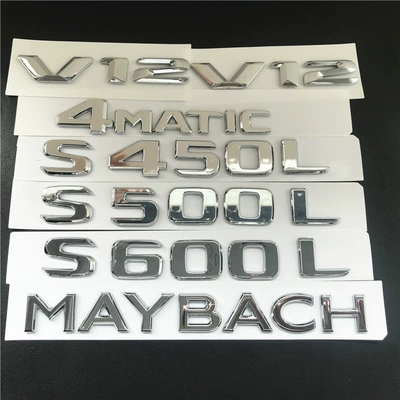 Mercedes -Benz Maybach Nhãn S -Class S500 Post -Label Tail Label S600 Side Standard Tay lái Trang trí nhãn decal dán xe ô to tải tem sườn xe ô tô