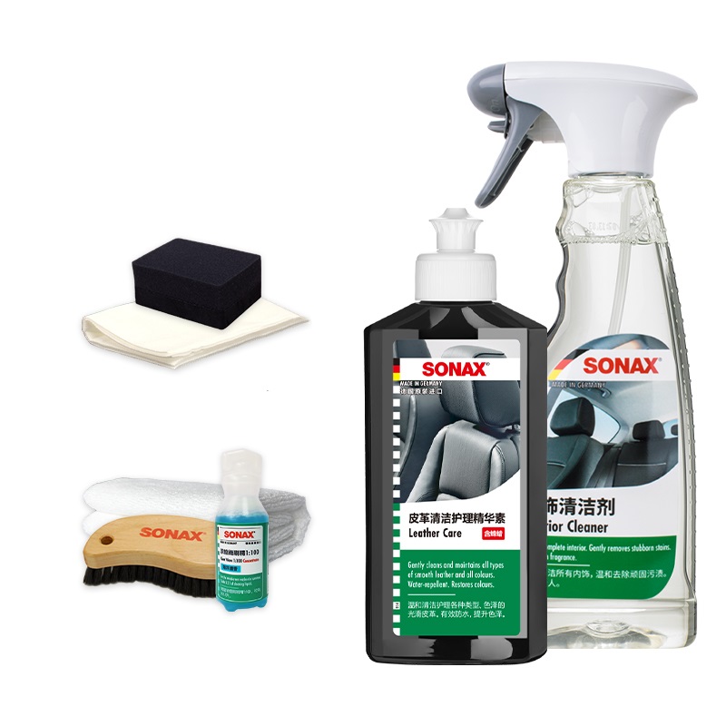 Bộ dung dịch làm sạch đồ da xe ô tô chăm sóc bảo dưỡng nội thất nước rửa xe ô tô chống mốc không chạm