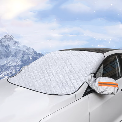Tấm phủ xe, tấm phủ tuyết dài nửa phổ thông dụng, tấm phủ chống đóng băng và chống sương giá, tấm che tuyết kính chắn gió phía trước để sử dụng vào mùa đông rèm cửa ô tô
