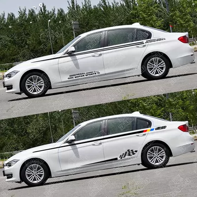 dán decal ô tô Đặc biệt sử dụng cho XE BMW 3 Series sửa đổi vòng eo tùy chỉnh xe ô tô dán thân kéo hoa cá tính sáng tạo đề can xe tem dán xe ô tô dán nóc xe ô tô