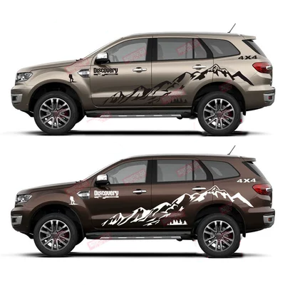 Thích hợp cho nhãn dán thân xe Ford Everest, nhãn dán kéo lên, nhãn dán xe cá nhân trang trí sửa đổi địa hình Everest, nhãn dán núi tuyết tem xe oto