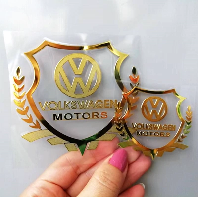 decal dán xe ô to Passat mới Santana Golf Tiguan Ổ đĩa điều khiển bằng kim loại kim loại kim loại kim loại kim loại kim loại smoile sal tem dán xe oto logo các loại xe ô tô