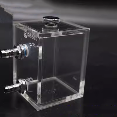 Máy tính nước làm mát bồn nước nhỏ nhỏ bồn nước hình khối acrylic bồn nước trong suốt nước bồn nước lạnh bộ điều chỉnh nhiệt độ nước làm mát xe ô tô