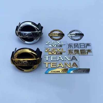decal xe oto Áp dụng Nissan Teana Full Car Logo 08 09 10 11 12 Logo giữa -NET trước và sau Nhà máy nguyên bản vàng vàng đề can dán xe ô tô tem xe oto thể thao